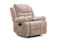Fauteuil relax 90 x 96 x 106 cm en velours côtelé beige - Fauteuil relax inclinable avec poche latérale et commande intégrée - Style contemporain