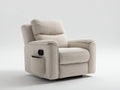 Fauteuil relax 95x98x105 cm - fauteuil relax électrique en tissu beige avec fonction inclinable et poche latérale - fauteuil de salon confortable design moderne ergonomique